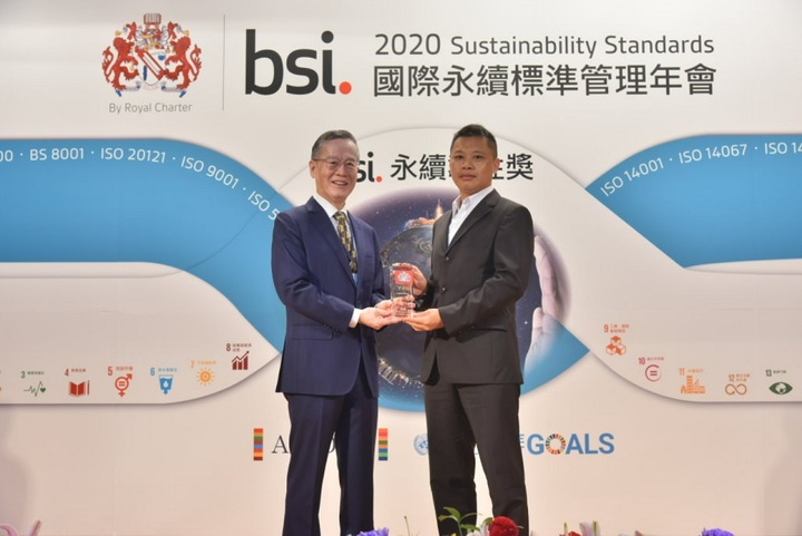 TXC Won the 2020 BSI "Sustainability Resilience Excellence Award"